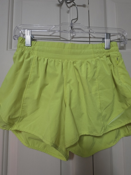lululemon athletica Pants - Lululemon Hotty Hot Shorts Neon Yellow Size 6 Lined
